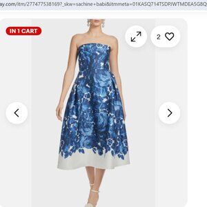 UNWORN. Sachin & Babi Floral Strapless Dress